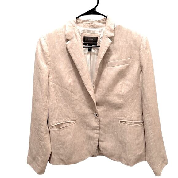 J. Crew Jackets & Blazers - J. Crew Linen Blend Beige Blazer